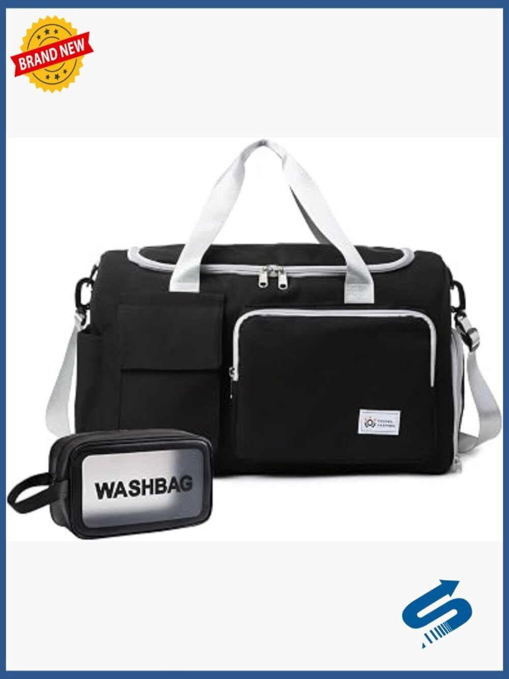 Small Gym Bag with Shoe Compartment, Travel Duffle Weekender